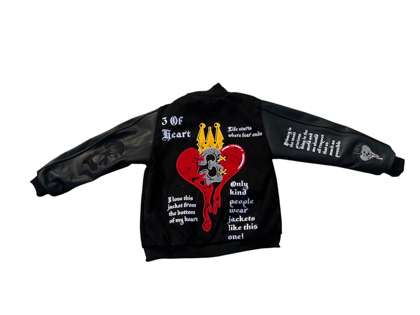 3 Of Heart Varsity Jacket