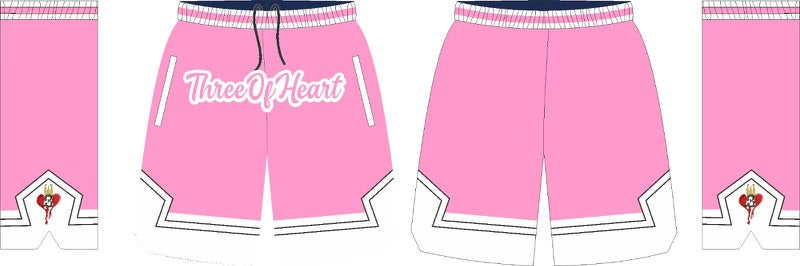 Three of heart basketball shorts