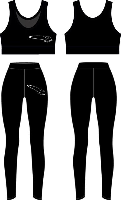 Women's athletic spandex pants and tank top