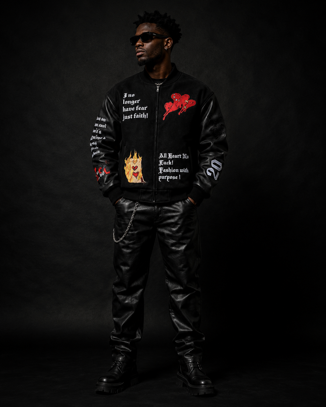 3 Of Heart Varsity Jacket