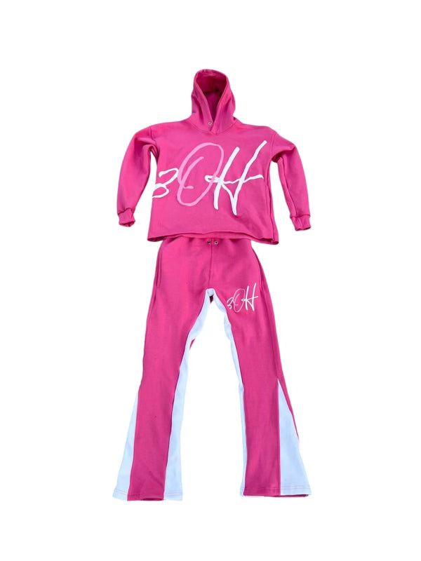 Pink & White “3OH” Sweatsuit