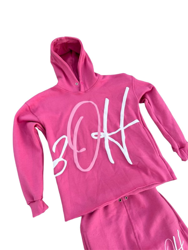 Pink & White “3OH” Sweatsuit