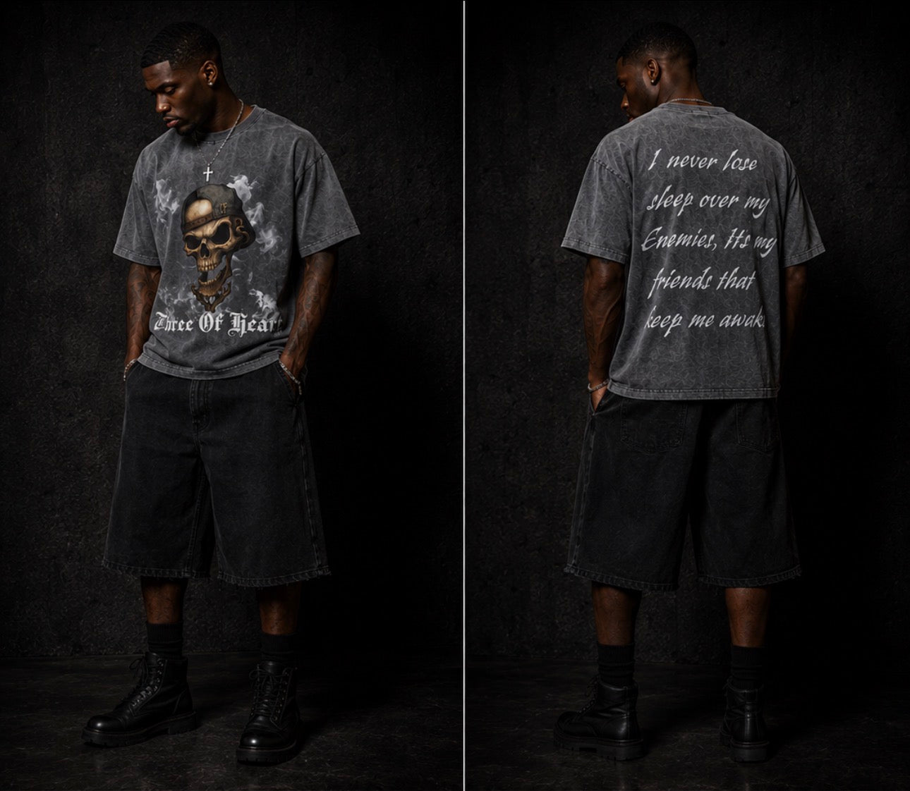 Three Of Heart Graphic T-shirt