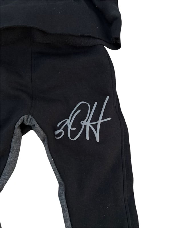 Black & Grey Flared “3OH” sweatsuit