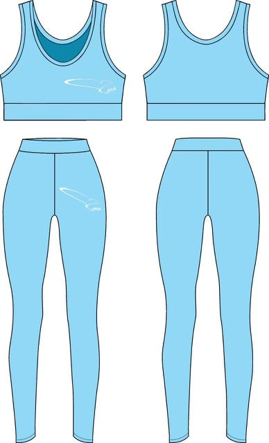 Women's athletic spandex pants and tank top